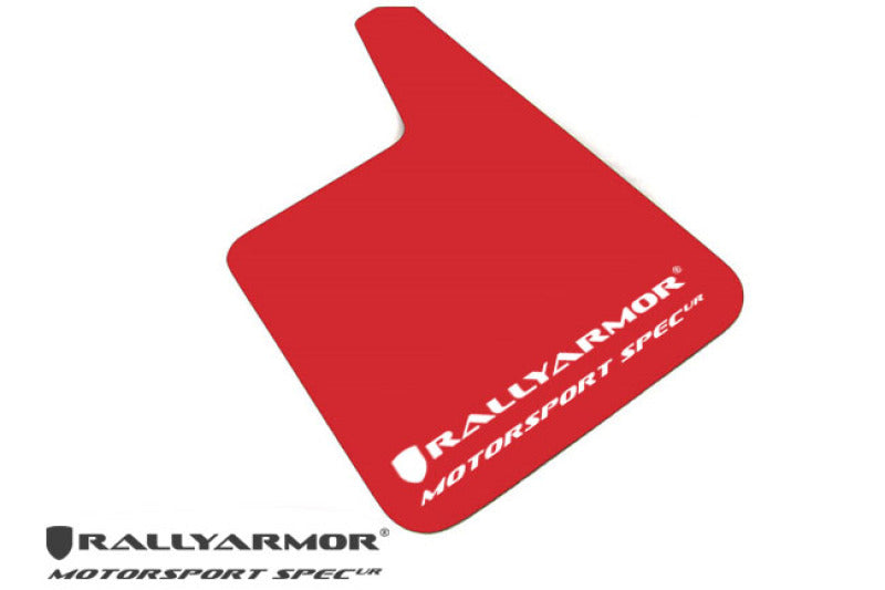 Rally Armor Universal Fit (No Hardware) Motorsport Spec Black UR Mud Flap w/ White Logo Mud Flaps Rally Armor