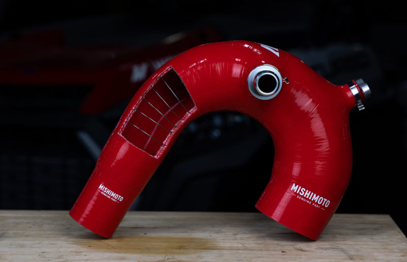 Mishimoto 2016+ Polaris RZR XP Turbo Silicone Intake J-Tube - Red Silicone Couplers & Hoses Mishimoto