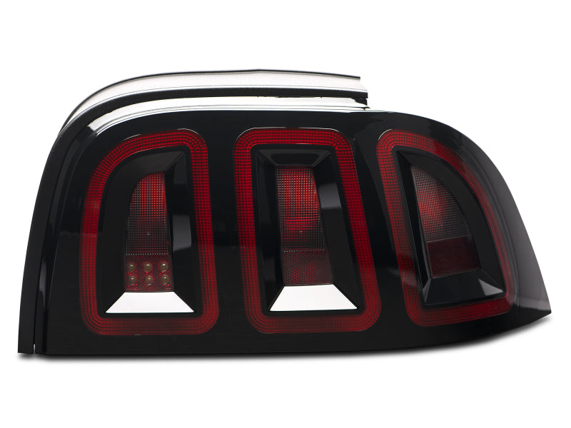 Raxiom 96-98 Ford Mustang Icon LED Tail Lights- Black Housing (Smoked Lens) Tail Lights Raxiom