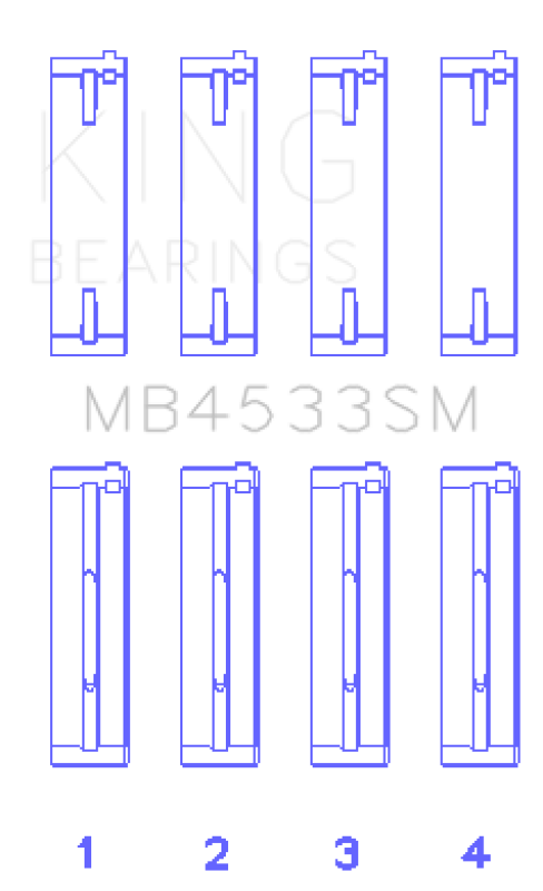 King Engine Bearings Audi 2.1L/2.2L 10V/20V 5cyl Turbo (Size STD) Main Bearing Set Bearings King Engine Bearings
