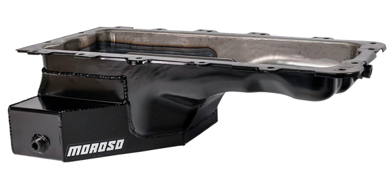 Moroso Ford 4.6/5.4L (w/Rear Sump) Road Race Baffled Wet Sump 8qt 6.5in Steel Oil Pan Oil Pans Moroso