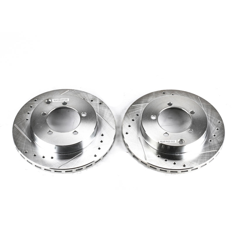 Power Stop 91-93 Dodge Stealth Rear Evolution Drilled & Slotted Rotors - Pair Brake Rotors - Slot & Drilled PowerStop