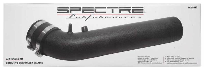 Spectre Universal Intake Tube Kit 3in. - Aluminum - Black Aluminum Tubing Spectre
