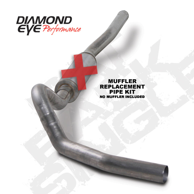 Diamond Eye KIT 4in Catback Single MFLR RPLCMENT PIPE SS CHEVY/GMC 6.6L 2500/3500 2006-2007.5 Catback Diamond Eye Performance