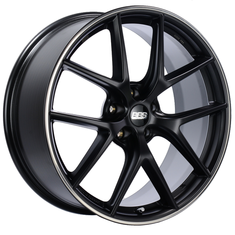 BBS CI-R 20x8.5 5x120 ET32 Satin Black Polished Rim Protector Wheel -82mm PFS/Clip Required Wheels - Cast BBS