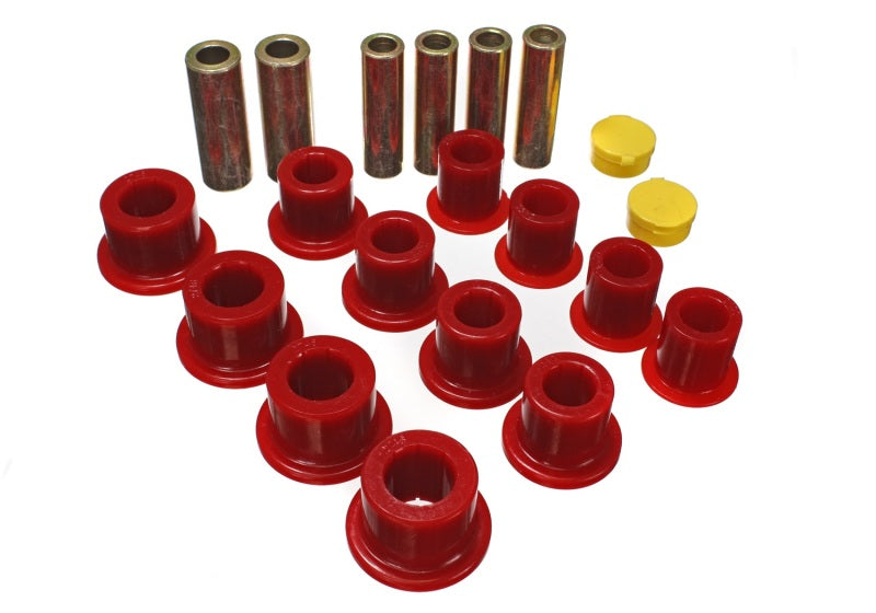 Energy Suspension 00-04 Ford Excursion 4WD / 99-04 F250/F350 4WD Red Front Leaf Spring Bushing Set Bushing Kits Energy Suspension
