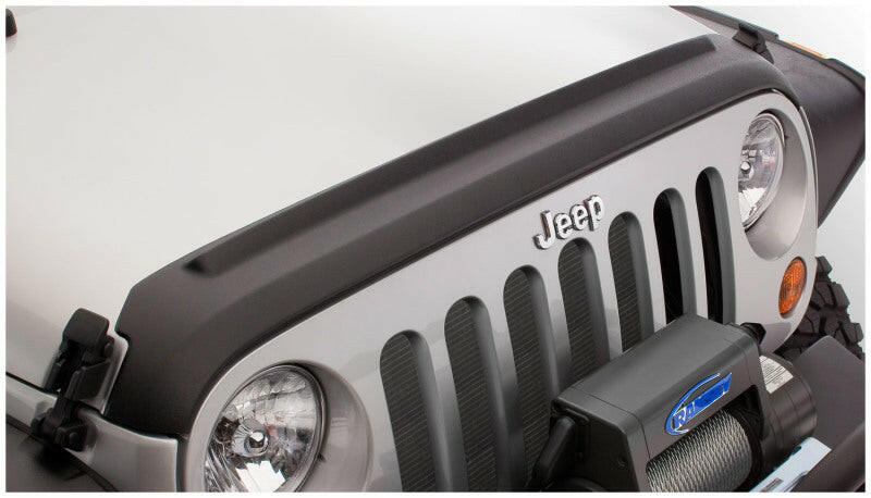 Bushwacker 07-18 Jeep Wrangler (JK) / (JK) Unlimited Trail Armor Hood Guard - Black Body Armor & Rock Rails Bushwacker