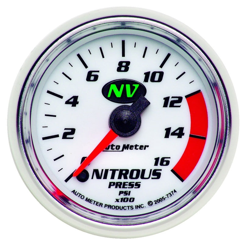 Autometer 2-1/16in 0-1600 PSI Full Sweep Digital Stepper Motor Nitrous Pressure Gauge Gauges AutoMeter