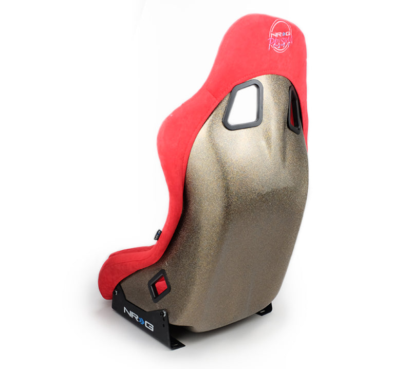 NRG FRP Bucket Seat ULTRA Edition - Medium (Red Alcantara/Pearlized Back) Race Seats NRG