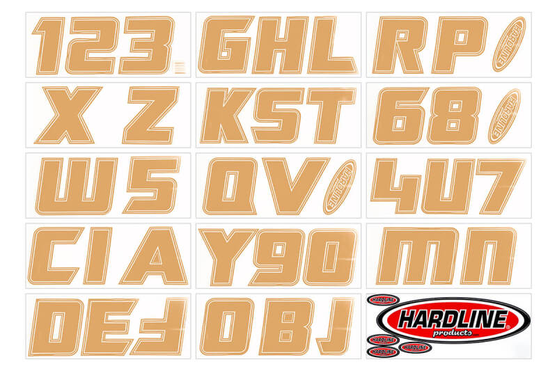 Hardline Boat Lettering Registration Installation Kit 3 in. - 900 Brown Stickers/Decals/Banners Hardline