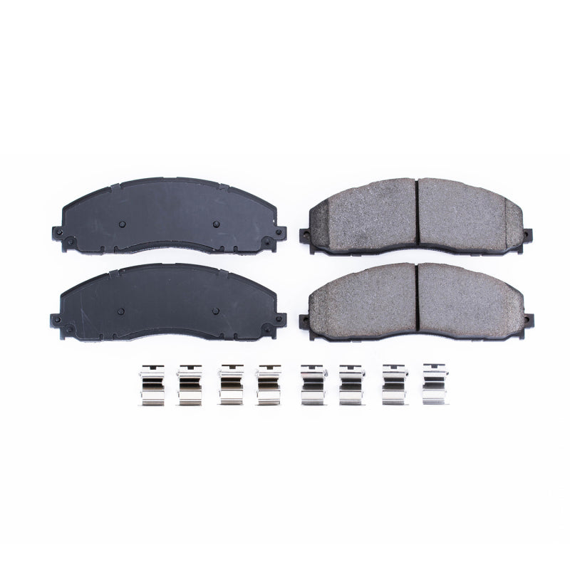 Power Stop 12-19 Ford F-250 Super Duty Front Z17 Evolution Ceramic Brake Pads w/Hardware Brake Pads - OE PowerStop