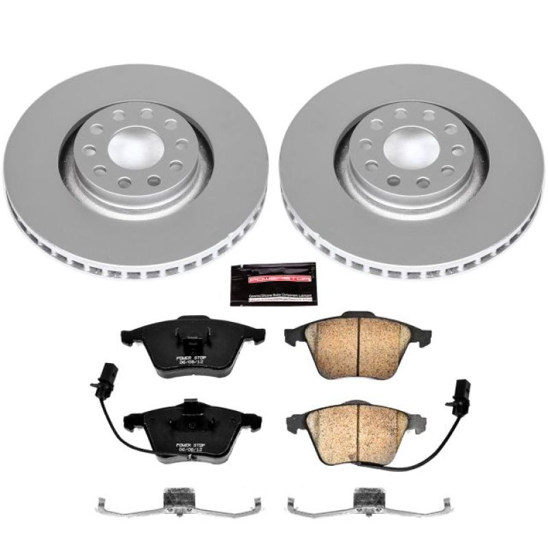 Power Stop 05-09 Audi A4 Front Z23 Evolution Sport Coated Brake Kit Brake Kits - Performance D&S PowerStop