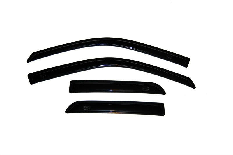 AVS 09-18 Dodge RAM 1500 Quad Cab Ventvisor Outside Mount Window Deflectors 4pc - Smoke Wind Deflectors AVS