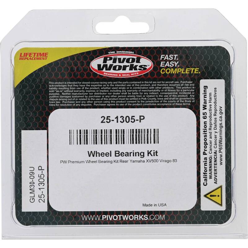 Pivot Works Yamaha Wheel Bearing Kit Premium Bearings Control Arms Pivot Works