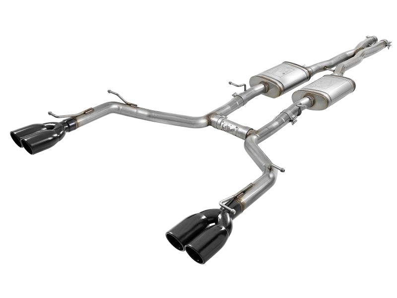 aFe MACH Force-Xp 2-1/2in 304 SS Cat-Back Exhaust 15-21 Dodge Challenger V6-3.6L - Quad Black Tip Catback aFe