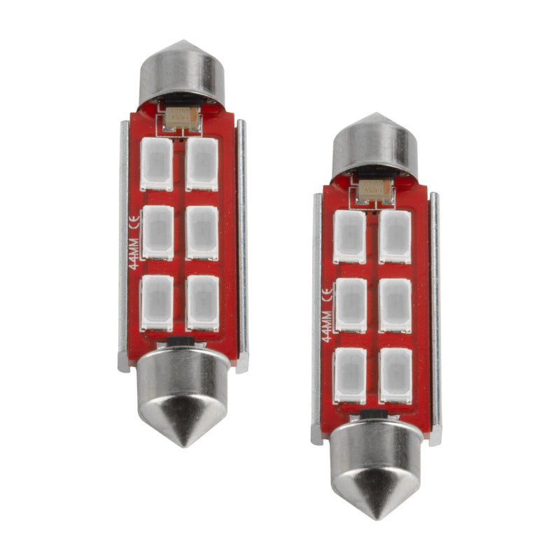 Oracle 44MM 6 LED 3-Chip Festoon Bulbs (Pair) - Red Bulbs ORACLE Lighting