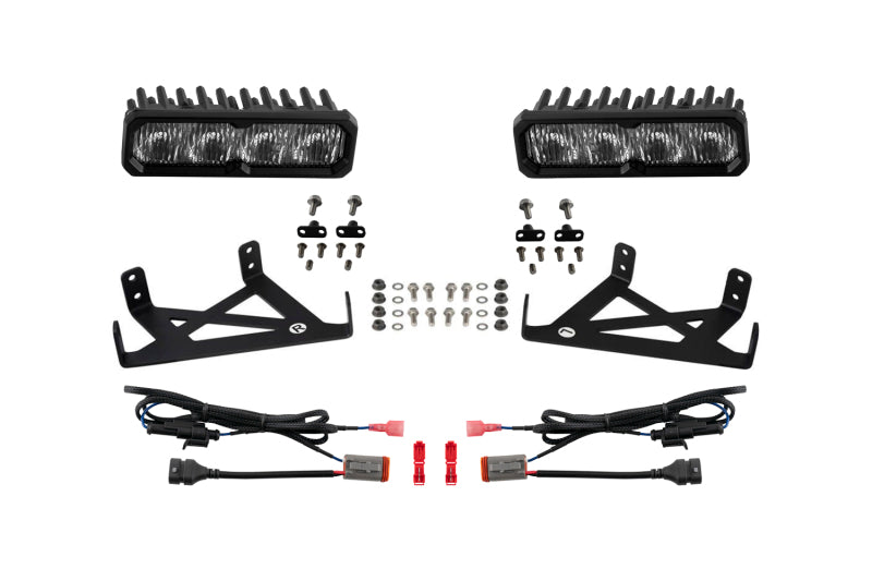 Diode Dynamics 2020-2022 Ford F-250 Super Duty F250 Fog SS6 Max LED Kit White 6000K Light Bars & Cubes Diode Dynamics