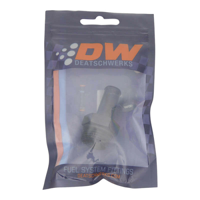 DeatschWerks 10AN ORB Male to 1/2in Male Barb Fitting - Anodized Matte Black Fittings DeatschWerks