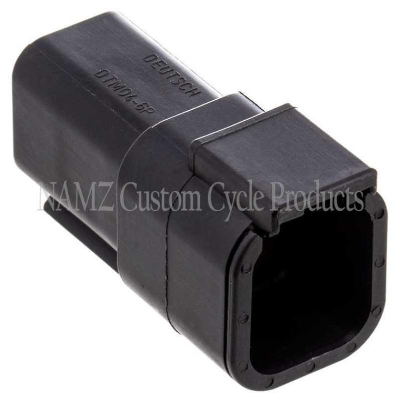 NAMZ Deutsch DTM 6-Position Receptacle w/6 Stamped Terminals & Wedgelock - Black (HD 74106-98BK) Wiring Connectors NAMZ
