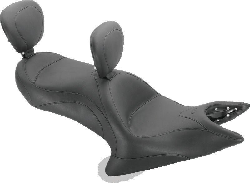 Mustang 04-21 Harley Sportster Throwback 1PC Seat - Black One-Piece Motorcycle Seats Mustang Motorcycle