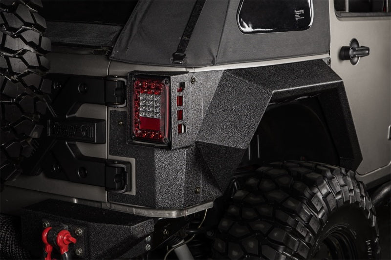 Rugged Ridge XHD Rear Armor Fenders Pair 4 Dr 07-18 Jeep Wrangler JKU Fenders Rugged Ridge