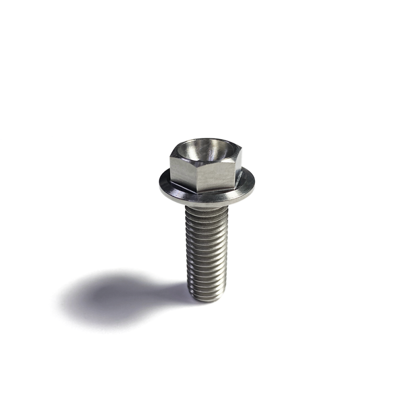 Ticon Industries Titanium Bolt Flanged M10x25x1.5TP 14mm 6pt Head Hardware - Singles Ticon