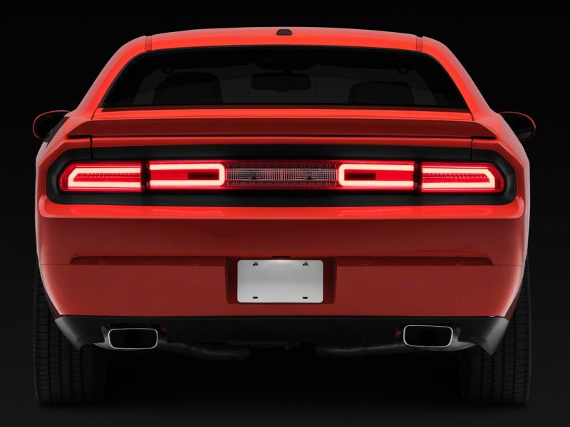 Raxiom 08-14 Dodge Challenger LED Tail Lights- Chrome Housing - Red/Clear Lens Tail Lights Raxiom