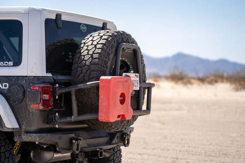 DV8 18-25 Jeep Wrangler JL Body Mounted Tire Carrier Chase Racks DV8 Offroad