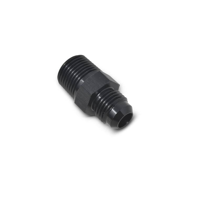 Russell Performance -8 AN 1/4in NPT Straight Black Flare to Pipe Adapter Fittings Russell