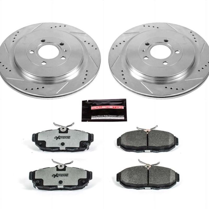 Power Stop 13-14 Ford Mustang Rear Z26 Street Warrior Brake Kit Brake Kits - Performance D&S PowerStop