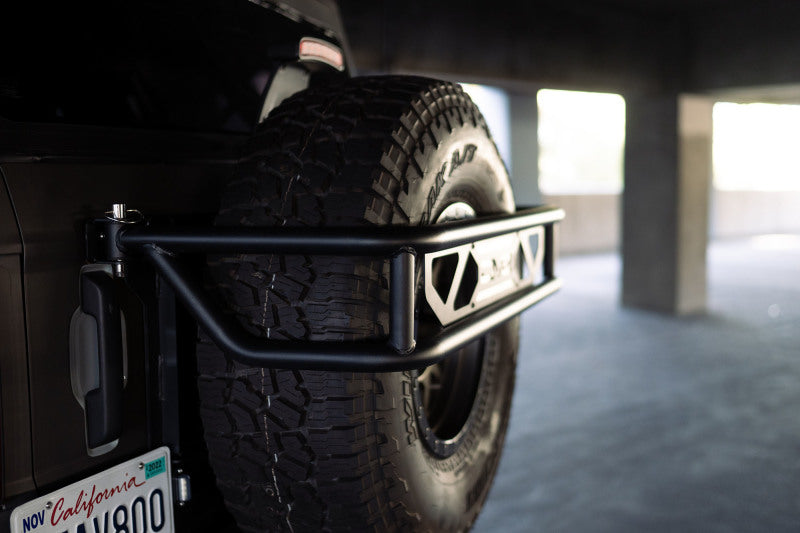 DV8 Offroad 21-23 Ford Bronco Spare Tire Guard & Accessory Mount Hitch Receivers DV8 Offroad