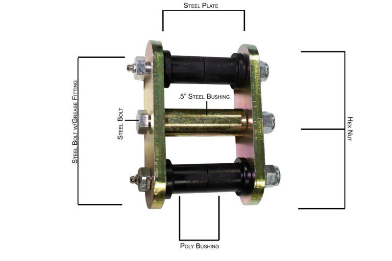 Fishbone Offroad 76-86 Jeep CJ-7 Rear Greaseable Shackle Shackle Kits Fishbone Offroad