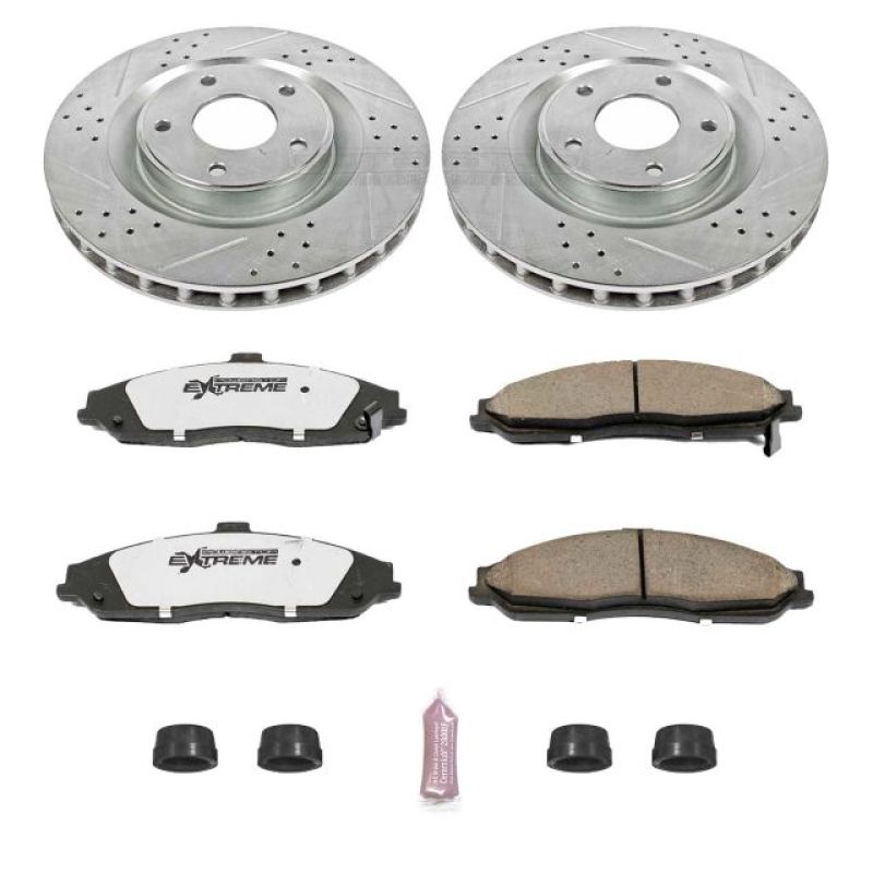Power Stop 05-07 Cadillac XLR Front Z26 Street Warrior Brake Kit Brake Kits - Performance D&S PowerStop