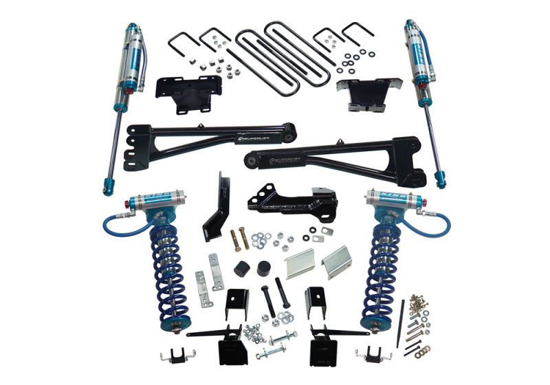 Superlift 17-19 Ford F-250 SD 4WD 4in King Rad. Arm Lift Kit w/King FR Coils & Rear Reservoir Shocks Lift Kits Superlift