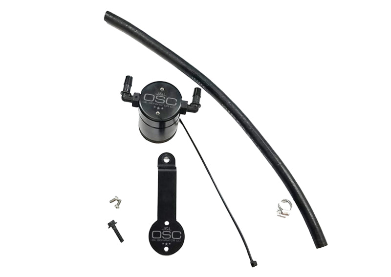 J&L 16-21 Honda Civic 1.5L Turbo (EX & Si) Passenger Side Oil Separator 3.0 - Black Anodized Oil Separators J&L