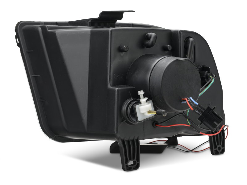 Raxiom 05-09 Ford Mustang Halogen 2010 Style LED Halo Headlights-Blk Hsng(Clear Lens/Excludes GT500) Headlights Raxiom