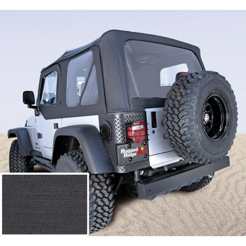 Rugged Ridge S-Top Door Skins Black Clear Windows 97-02 Jeep Wrangler TJ Soft Tops Rugged Ridge