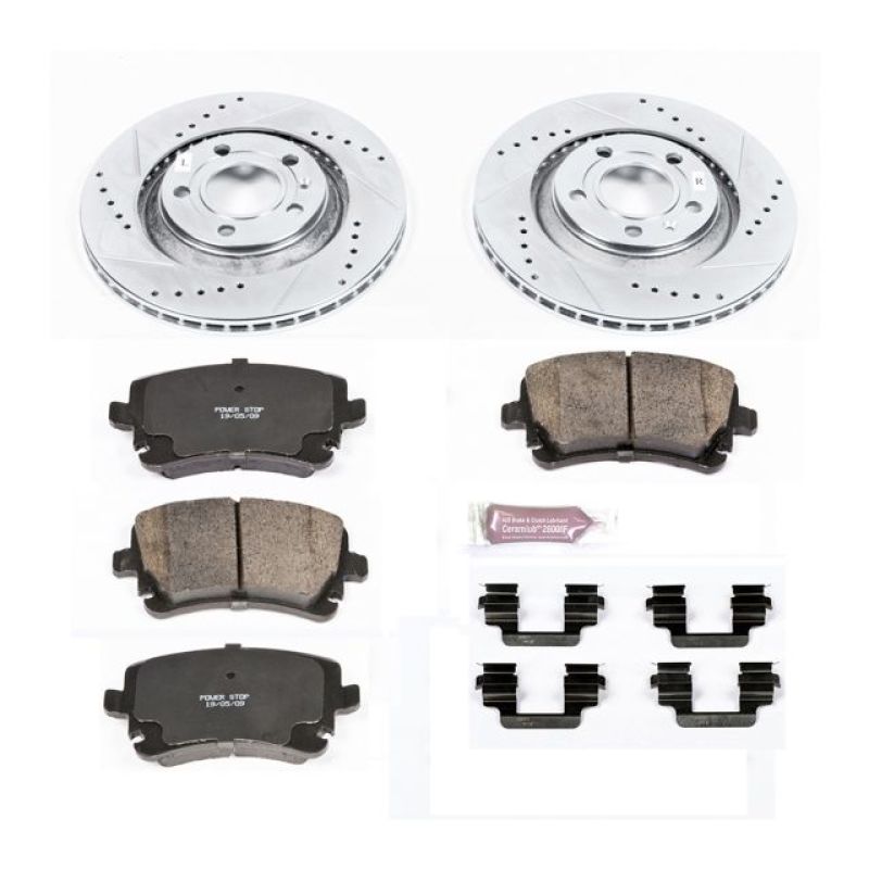 Power Stop 04-09 Audi S4 Rear Z23 Evolution Sport Brake Kit Brake Kits - Performance D&S PowerStop