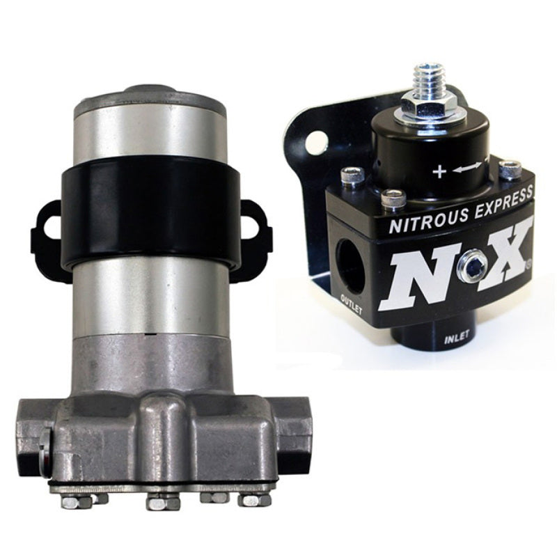 Nitrous Express Black Style Fuel Pump and Non Bypass Regulator Combo Fuel Pumps Nitrous Express