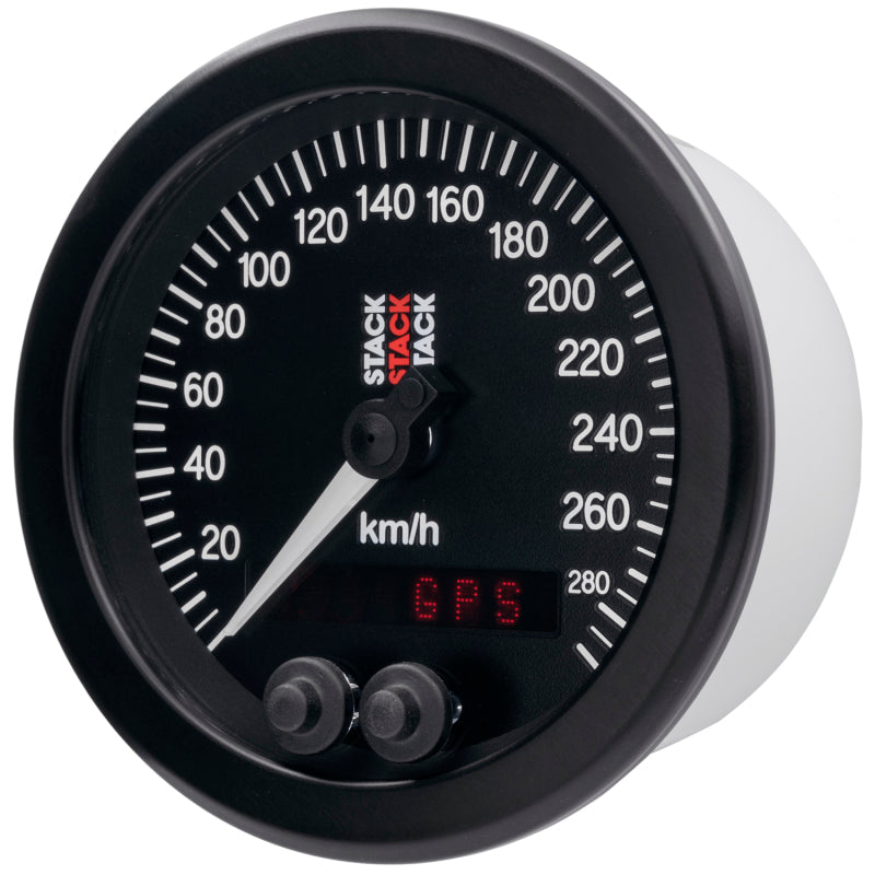 Autometer Stack Instruments 88mm 0-290 KM/H GPS Speedometer - Black Gauges AutoMeter