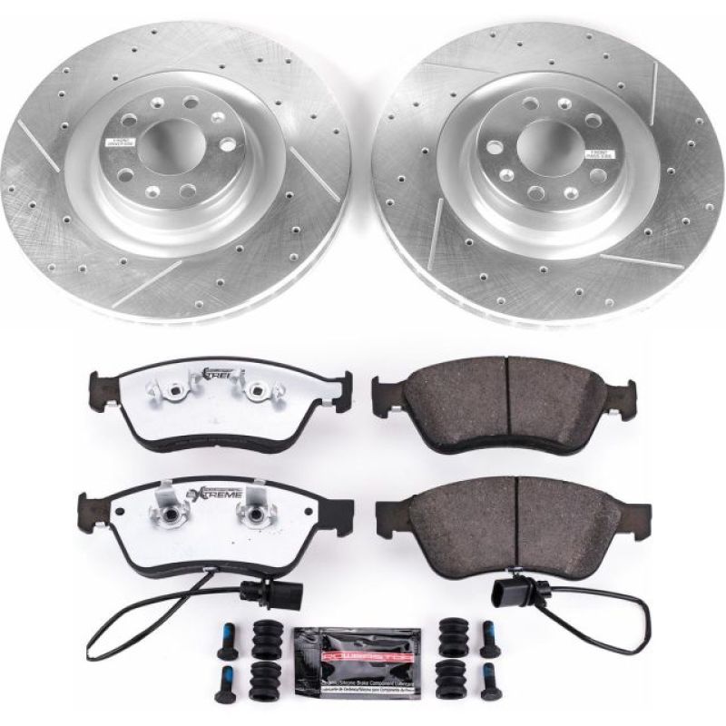 Power Stop 09-11 Audi A6 Quattro Front Z26 Street Warrior Brake Kit Brake Kits - Performance D&S PowerStop