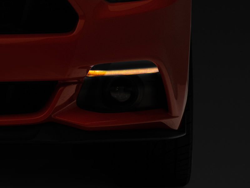 Raxiom 15-17 Ford Mustang Axial Series LED Sequential Turn Signals (Smoked) Headlights Raxiom