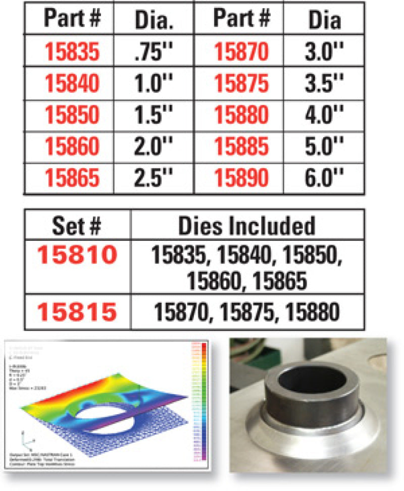 SPC Performance 3.0in. FLARED HOLE DIE Tools SPC Performance