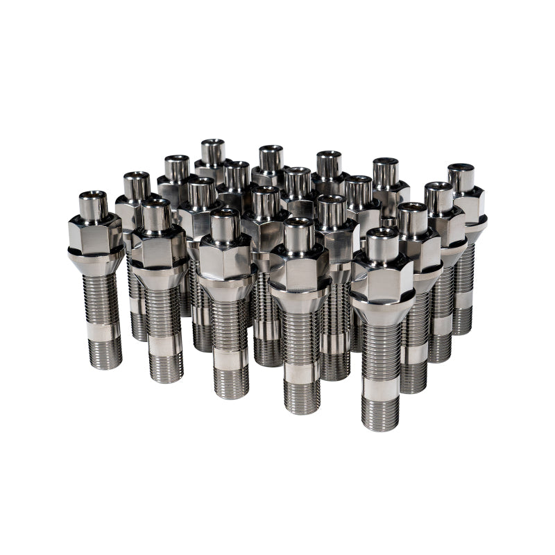 Wheel Mate Titanium Wheel Stud Conversion (Raw Ti) - M14x1.25 to M14x1.5 - 74mm - 60deg Lug Nut Wheel Studs Wheel Mate