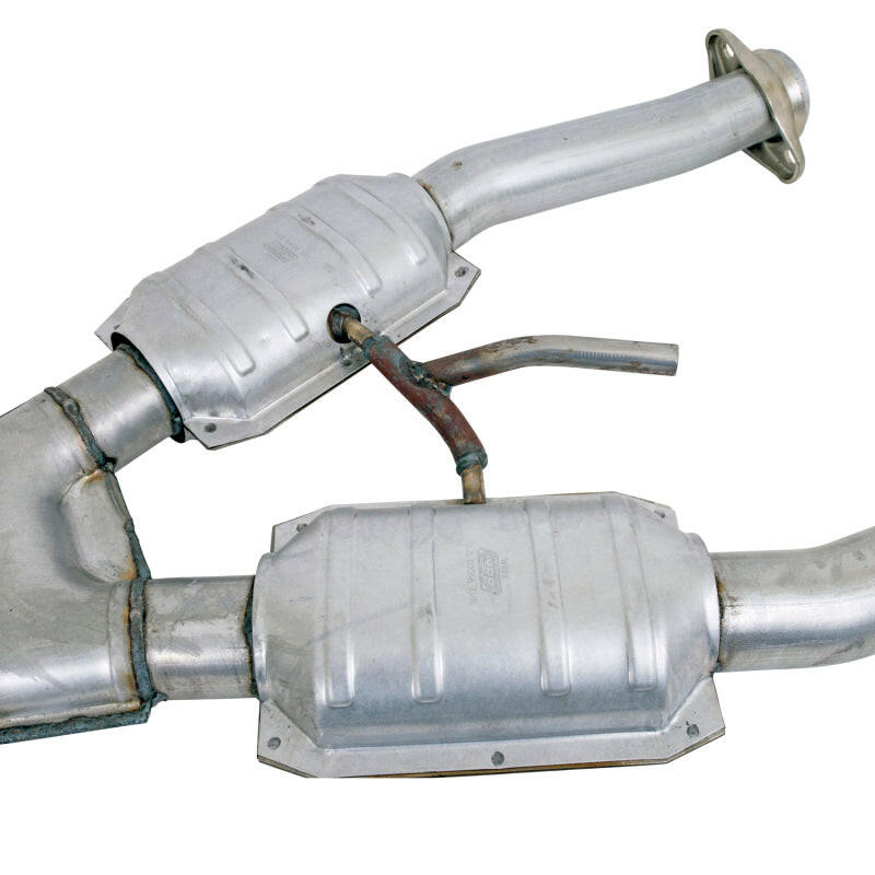BBK 79-93 Mustang 5.0 Short Mid X Pipe w Catalytic Converters 2-1/2 For Automatic Long Tube Headers X Pipes BBK