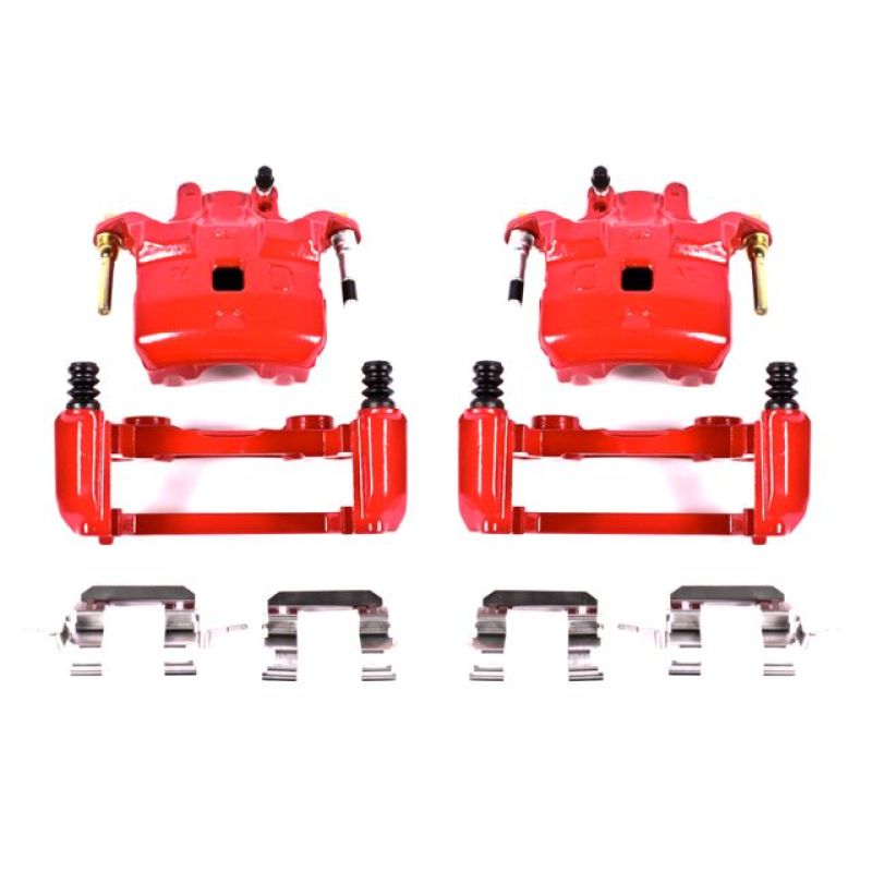 Power Stop 03-05 Infiniti G35 Front Red Calipers w/Brackets - Pair Brake Calipers - Perf PowerStop
