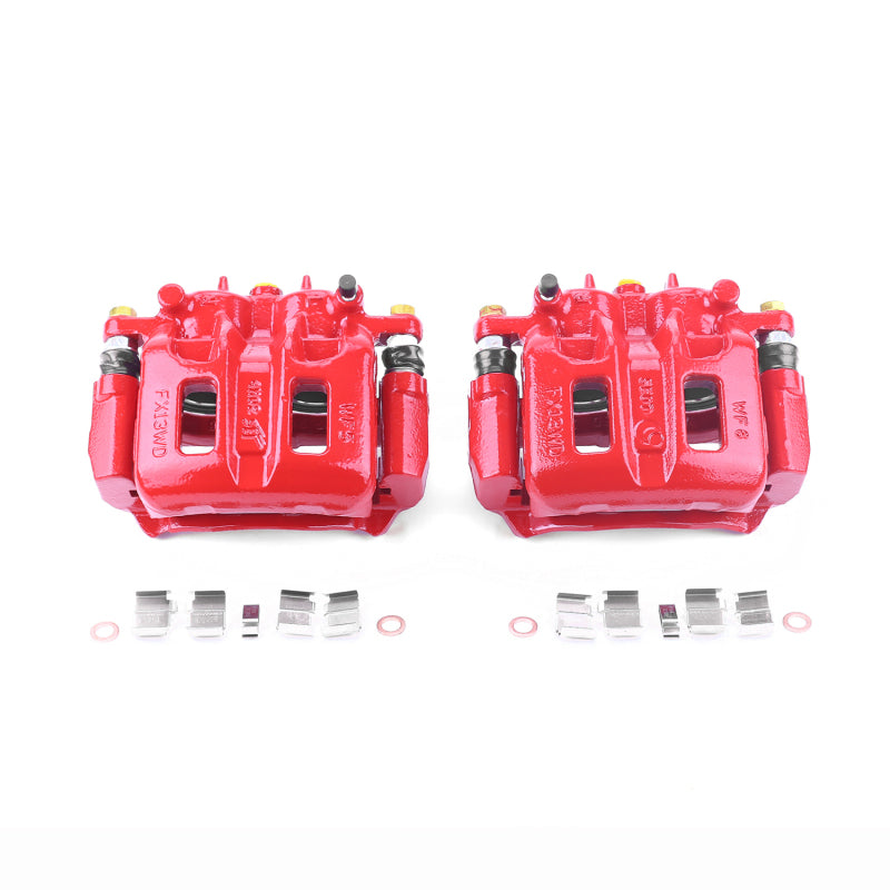 Power Stop 04-11 Mitsubishi Endeavor Front Red Calipers w/Brackets - Pair Brake Calipers - Perf PowerStop