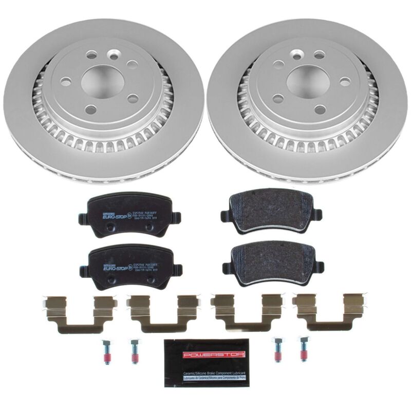 Power Stop 10-17 Volvo XC60 Rear Euro-Stop Brake Kit Brake Kits - OE PowerStop