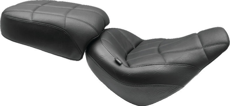 Mustang 18-21 Harley Street Bob Wide Tripper Passenger Seat - Black Passenger Motorcycle Seats Mustang Motorcycle