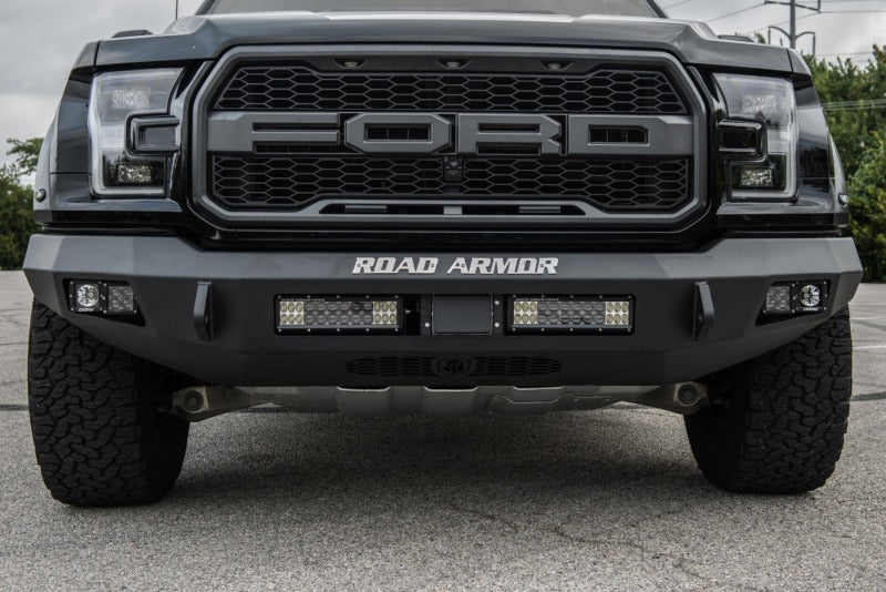 Road Armor 17-20 Ford Raptor Stealth Front Non-Winch Bumper - Tex Blk Bumpers - Steel Road Armor